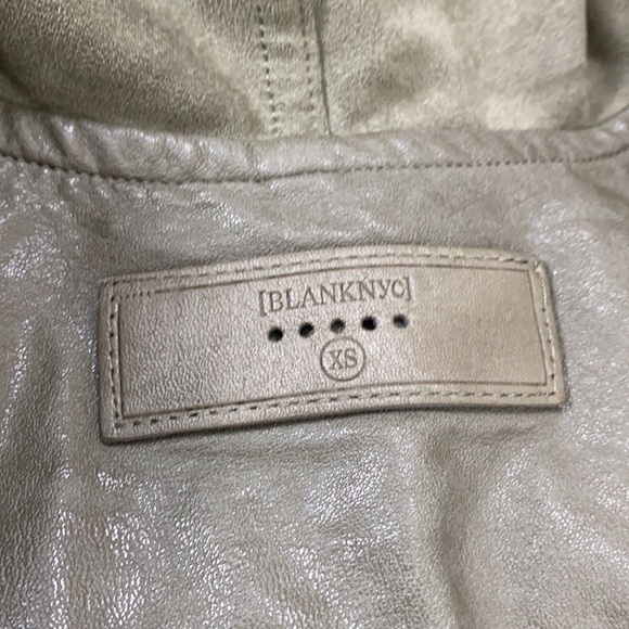 BLANKNYC Olive Green Vegan Leather Suede Drape Moto Jacket Fall Winter Boho - Picture 7 of 10